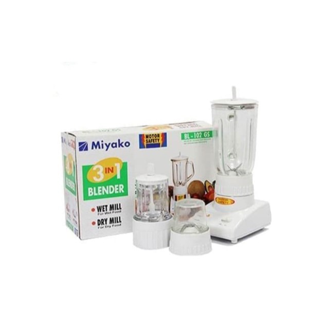 Miyako Blender Kaca / Gelas 3in1 BL 102 GS PROMO MURAH GARANSI RESMI