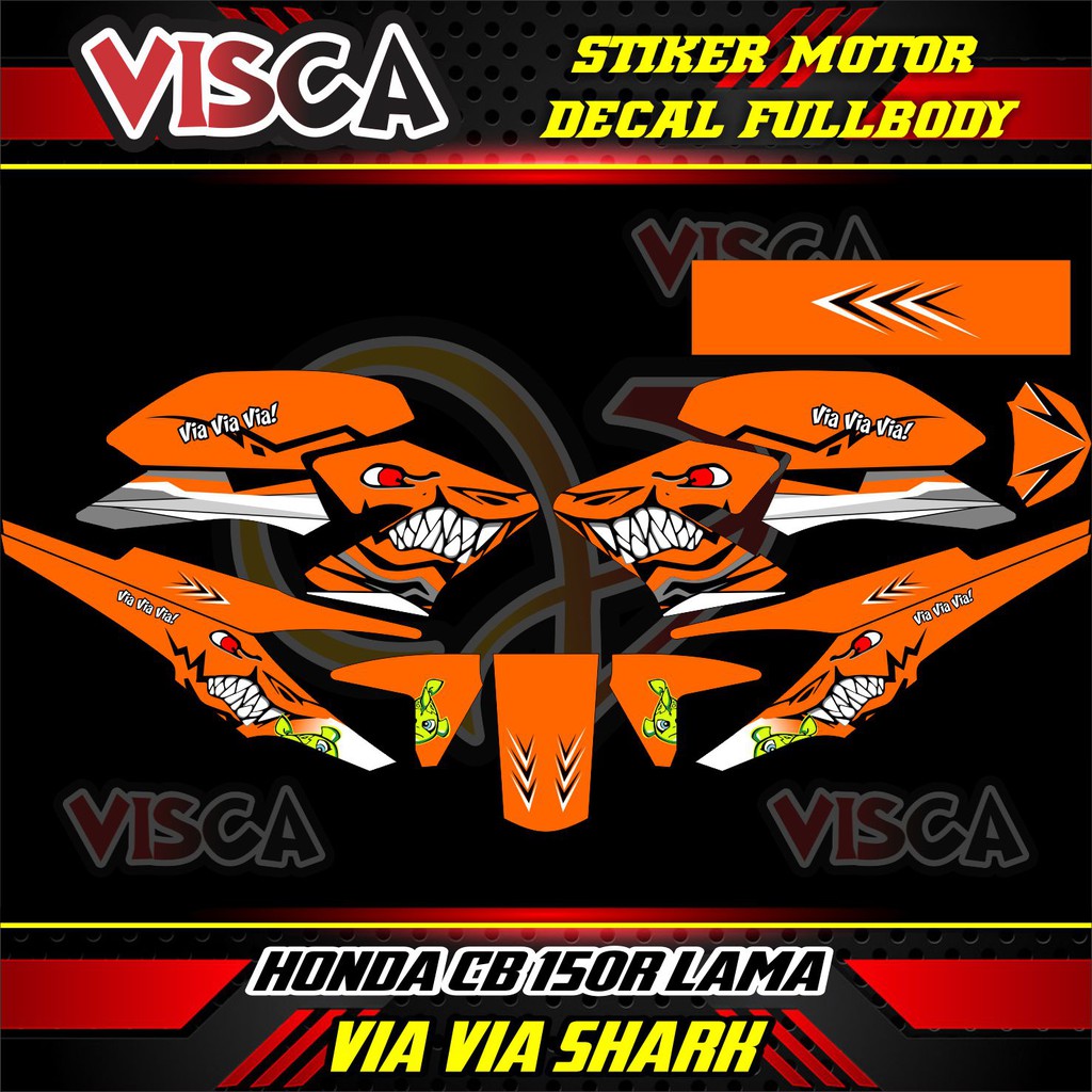 DECAL MOTOR CB 150R NEW DECAL STIKER CB 150R DECAL STICKER CB 150R STIKER DECAL CB 150R ORANGE
