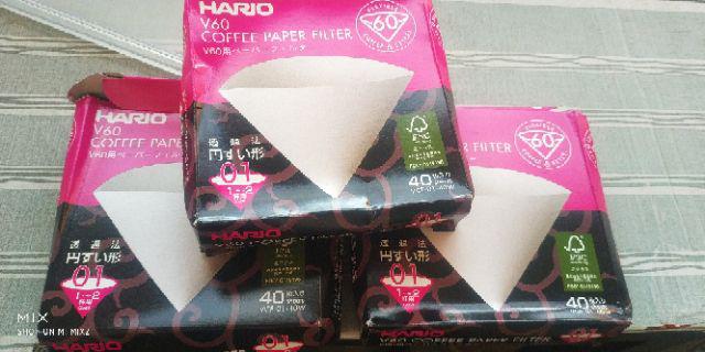 Hario Filter Paper White Vcf-01-40w V60 Pour Over 40pcs