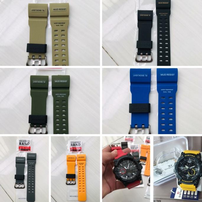 tali jam tangan karet Digitec Dg 2125T/DA2102T Original Termurah