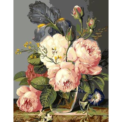 

DIY Painting Paint By Numbers Canvas Lukis Floral Paint 40*50