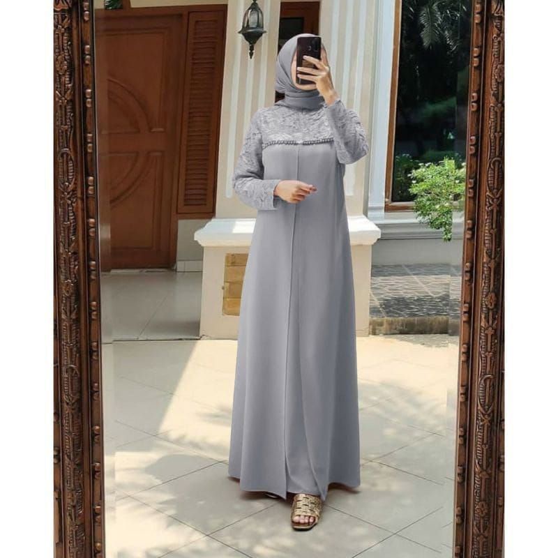 GAMIS MAXMARA KOMBINASI BROKAT TILE GAMIS KONDANGAN