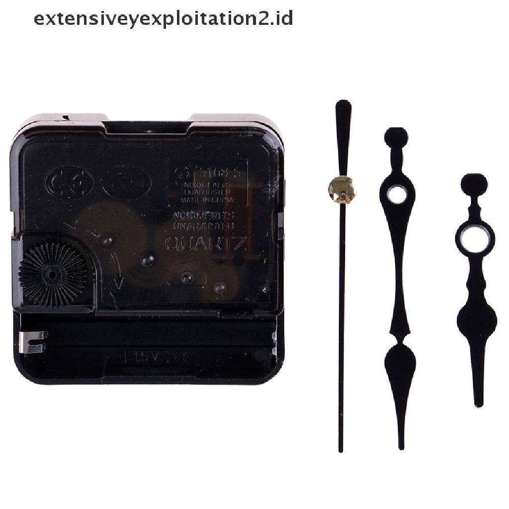 1set Quartz Clock Movement Mechanism Diy Kit Alat Tangan Tenaga Baterai