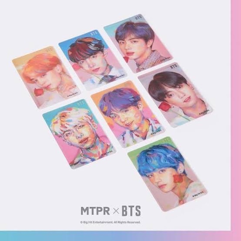 Photo Card Lenticular MTPR X BTS Suga RM Namjoon Jungkook Jimin