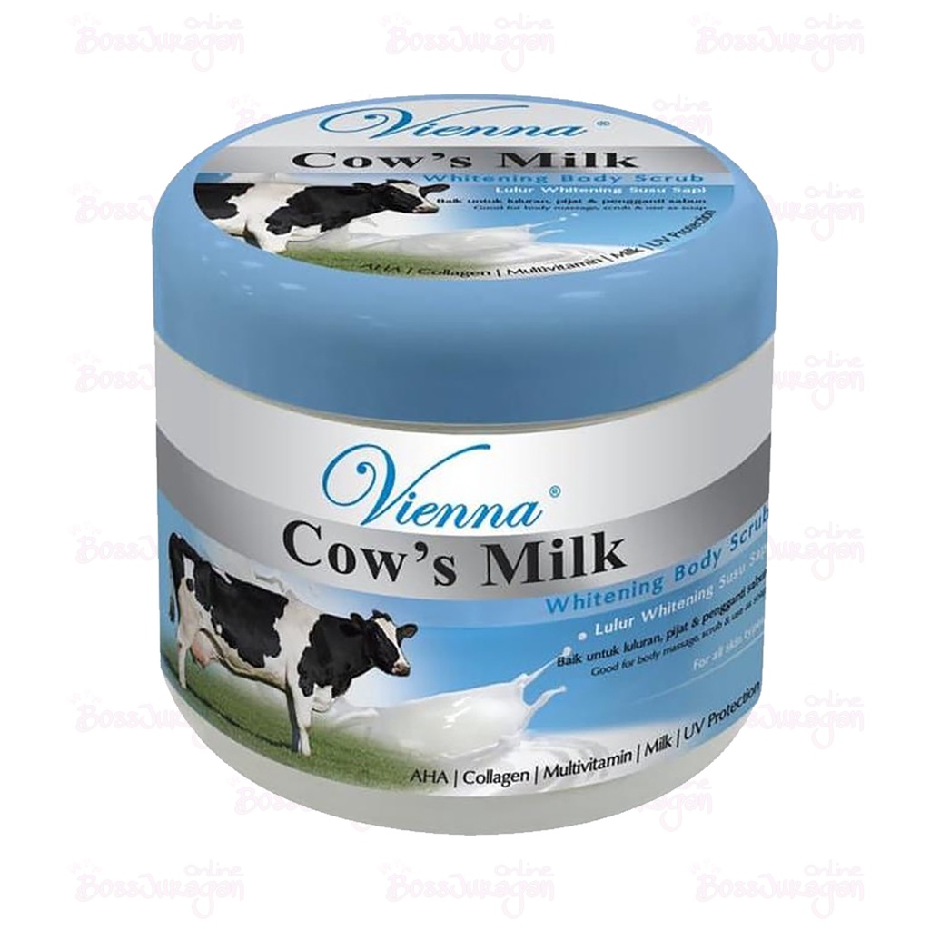 (BOSS) (250gr) Vienna Brightening Body Scrub 250gr Original / Lulur Badan