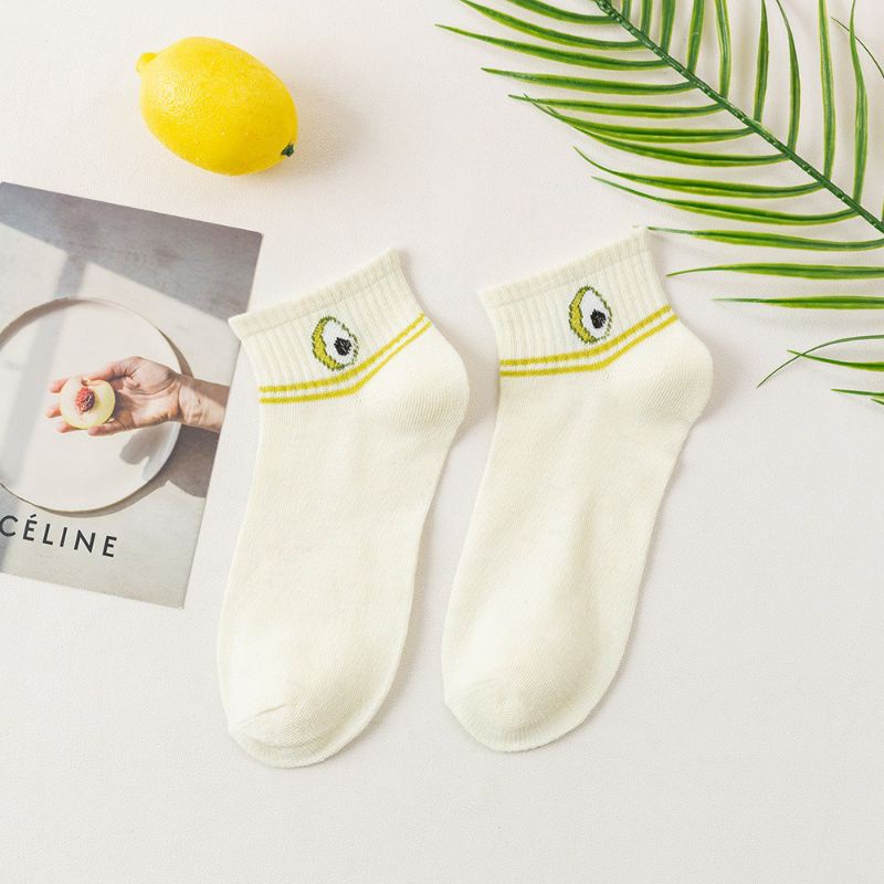 VS - Kaos Kaki Wanita Panjang Motif Avocado Kaos Kaki Semata Kaki sc -13