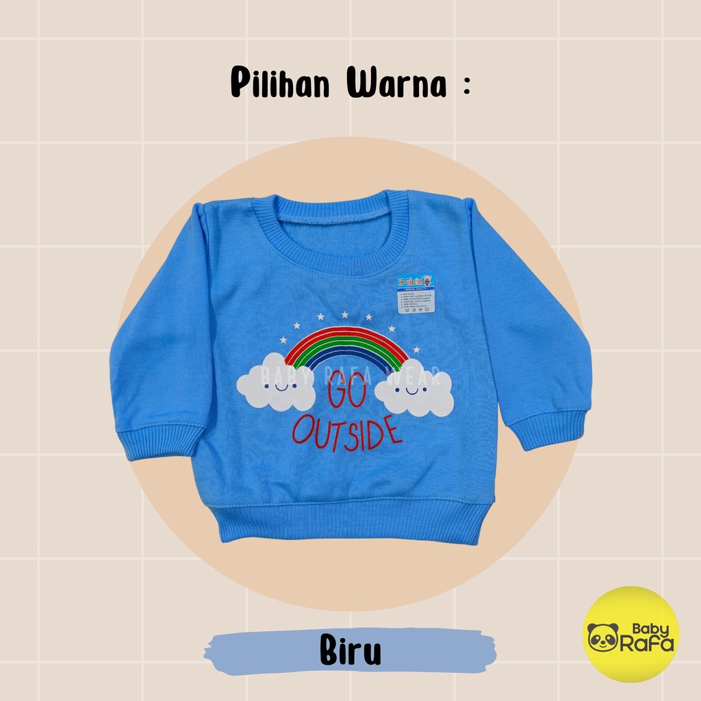 Sweater Bayi Hangat HB Collection, Sweater Anak Bahan Fleece Hangat GO OUTSIDE