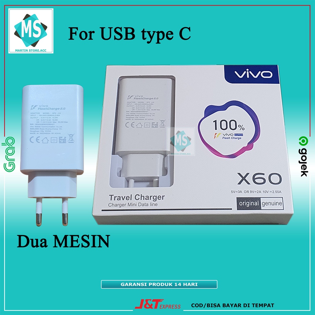 Charger Vivo Original 100% Fast Charging 9V-2A / Charger Vivo V11 V9 V7 V5 V5max V3max Y95 Y91 Y71