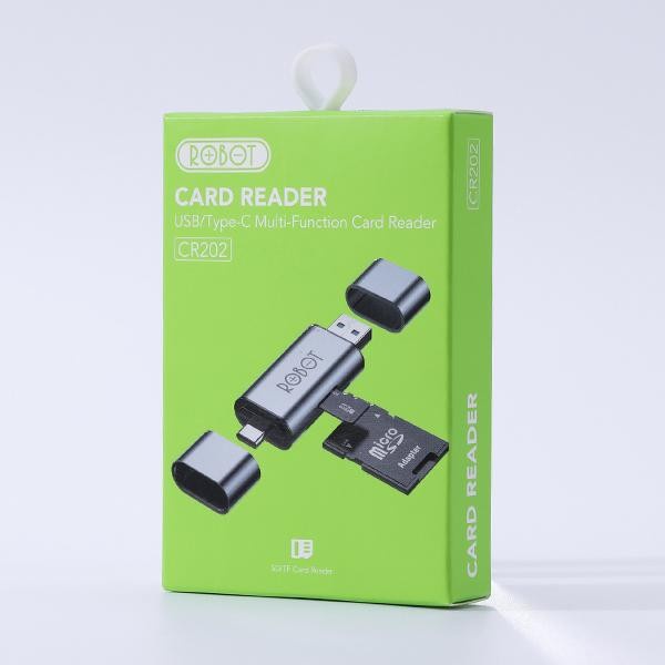 CARD READER Robot CR202 2IN1 USB / TYPE-C OTG MEMORY CARD Original 100%