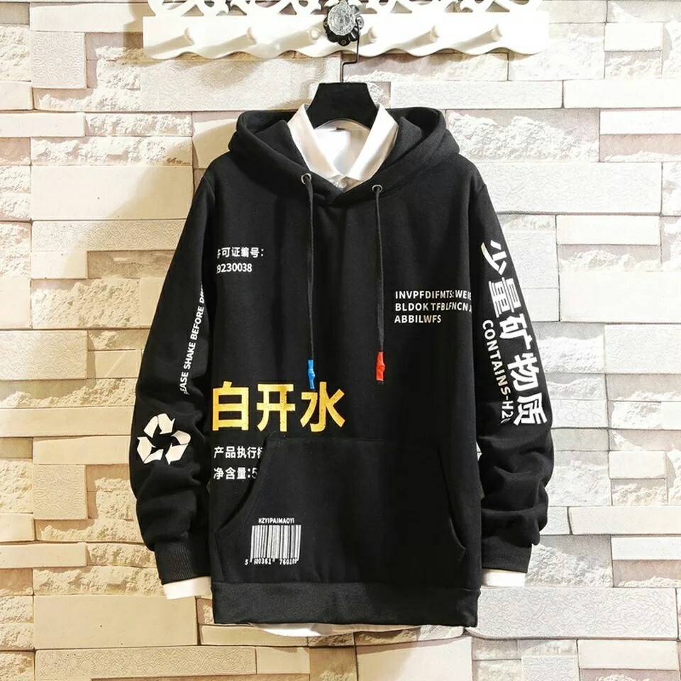 Jaket Pria Terbaru Model Jepang / Hoodie Pria AV Distro Hitam / Sweater Pria Esoboy Keren 2022