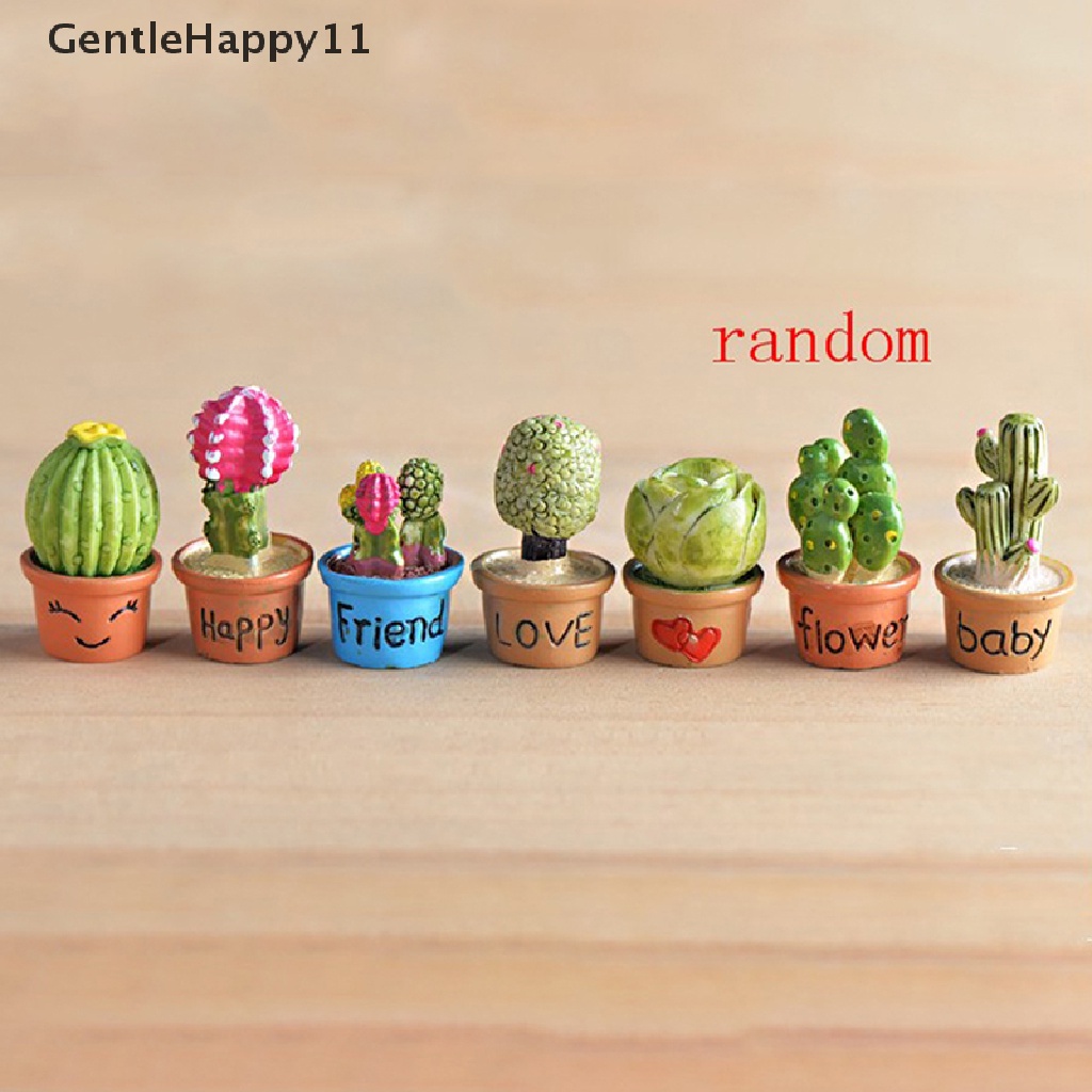 Gentlehappy Miniatur Kaktus Untuk Dekorasi Taman Mini / Fairy Garden / Craft DIY