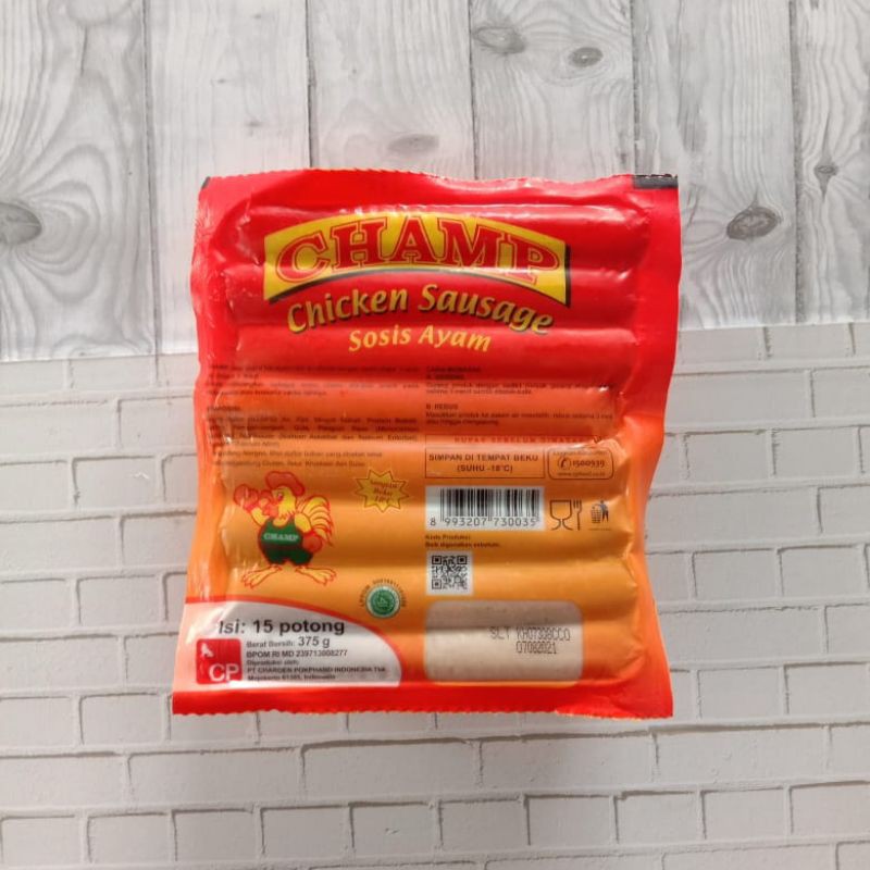 

Champ Sosis Ayam 375 gr 15 pcs