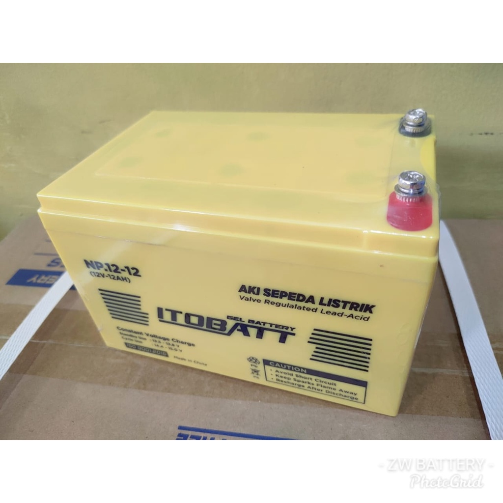 AKI SEPEDA LISTRI ALL TYPE 12V 12AH ITOBATT GEL