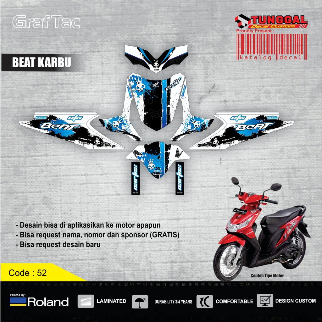 DECAL BEAT KARBU BLUEBEAM