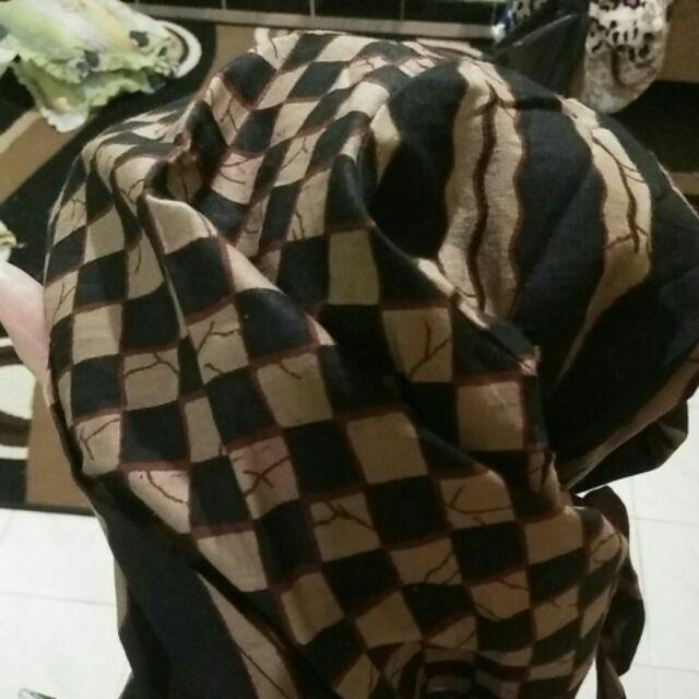 Batik Wanita Tunik Ziggy Parang Ireng Kombi Catur Ikat Tali Mo