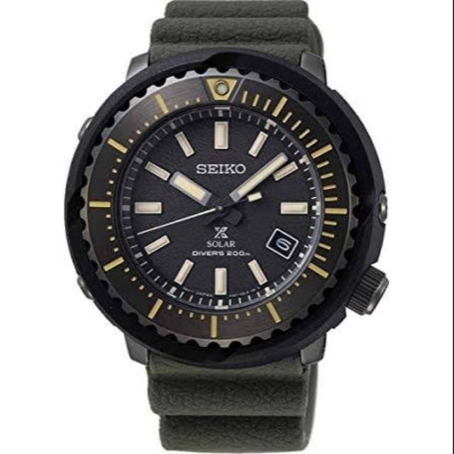 Seiko Prospex SNE543P1 Tuna Street Series Green Olive Rubber Strap 