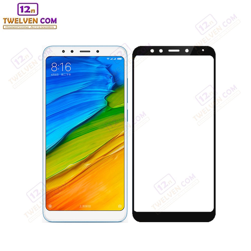 [FLASH SALE] zenBlade 5D Full Cover Tempered Glass Xiaomi Redmi 5 - Hitam