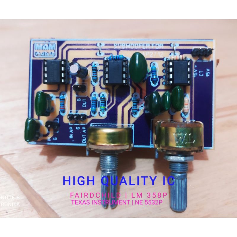 Filter Subwoofer Plus Frekuensi Kontrol Bisa Ditambahan Untuk Kit Audio Prosesor
