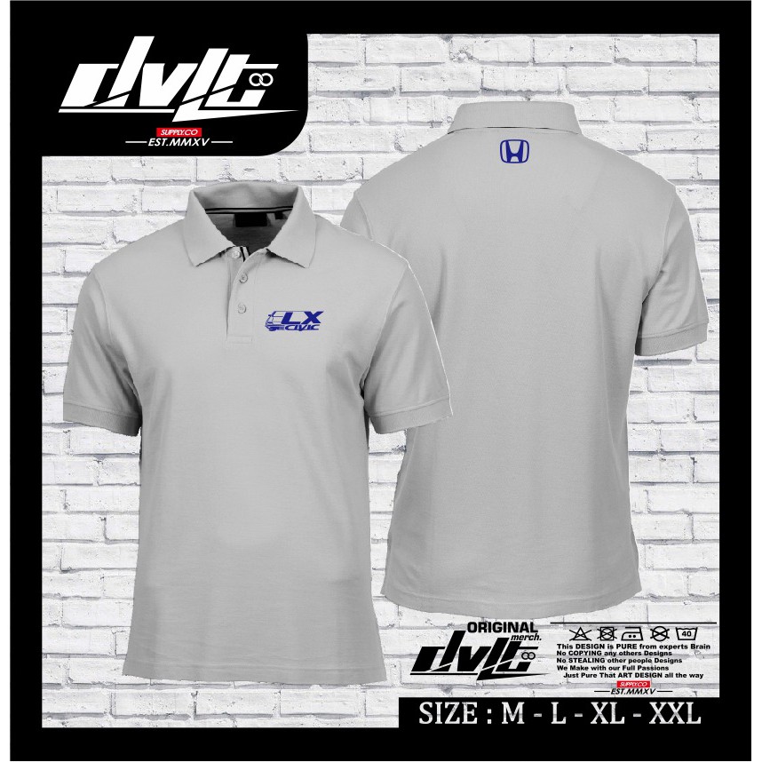 Poloshirt / Kaos Honda Civic LX Siluet Logo Murah LARIS AMAT - KARIUPLOAD