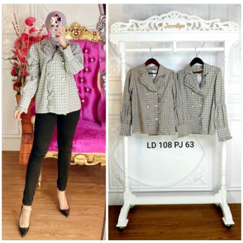 blazer kotak by'vivorie