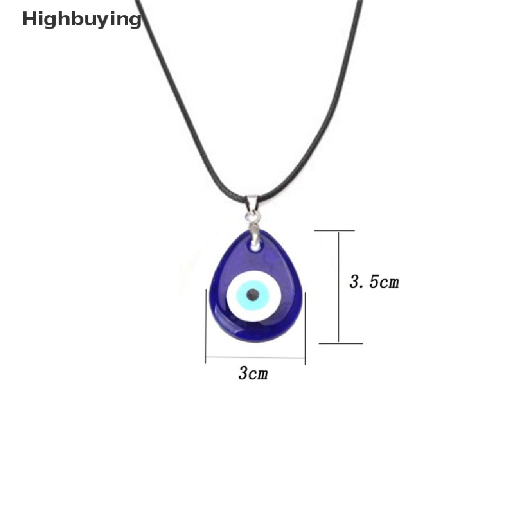 1pc Kalung Liontin Evil Eye Bahan Kaca Warna Biru Ukuran 30mm Untuk Wanita Glory