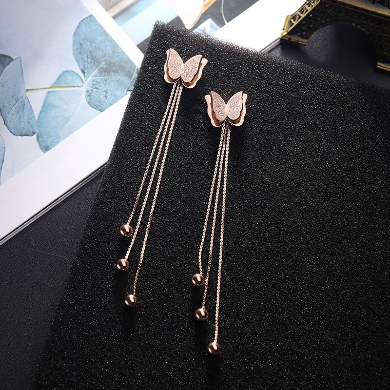 COD! anting titanium stud kupu kupu bulat panjang pendek anti karat import