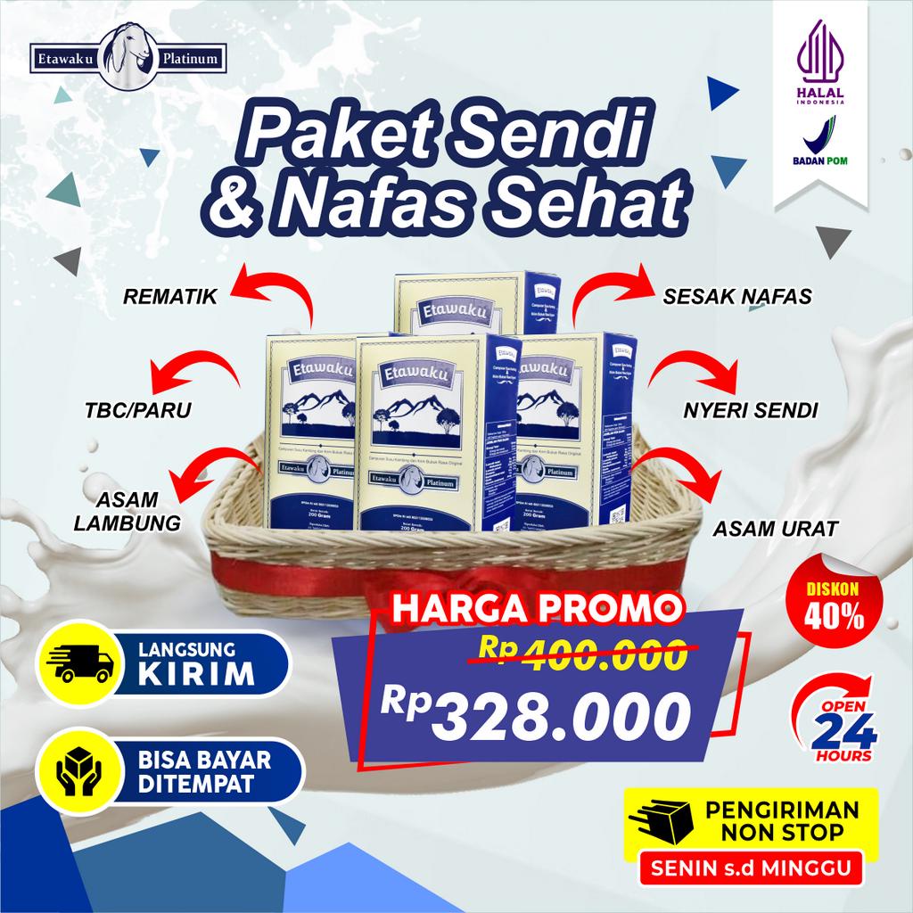 PAKET SEHAT 4 BOX ETAWAKU PLATINUM - SUSU KAMBING PLATINUM