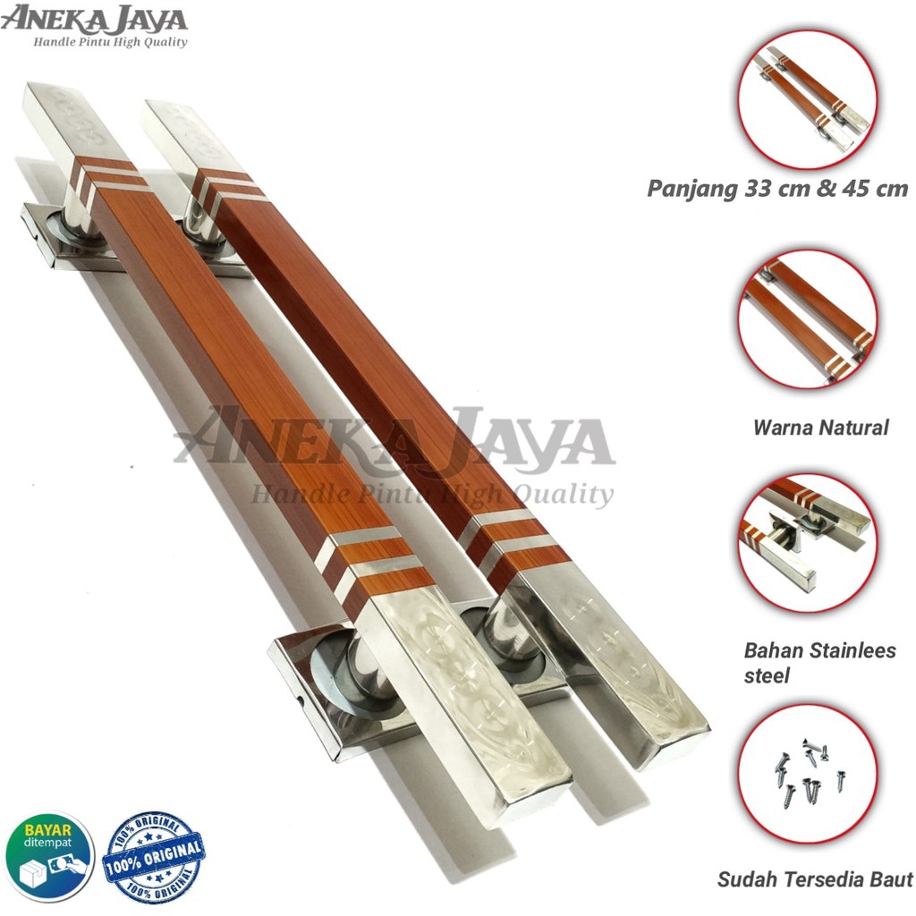 4 Handle pintu rumah daun pintu 2 kupu tarung panjnag 33 cm &amp; 45 cm / Gagang Tarikan Pegangan pintu