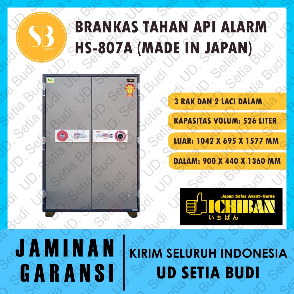 Brankas Ichiban Tahan Api + Alarm HS-807A