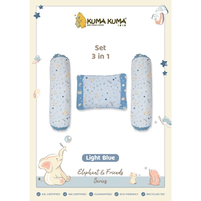 Kuma Kuma Set 3 in 1 - Elephant &amp; Friends Series