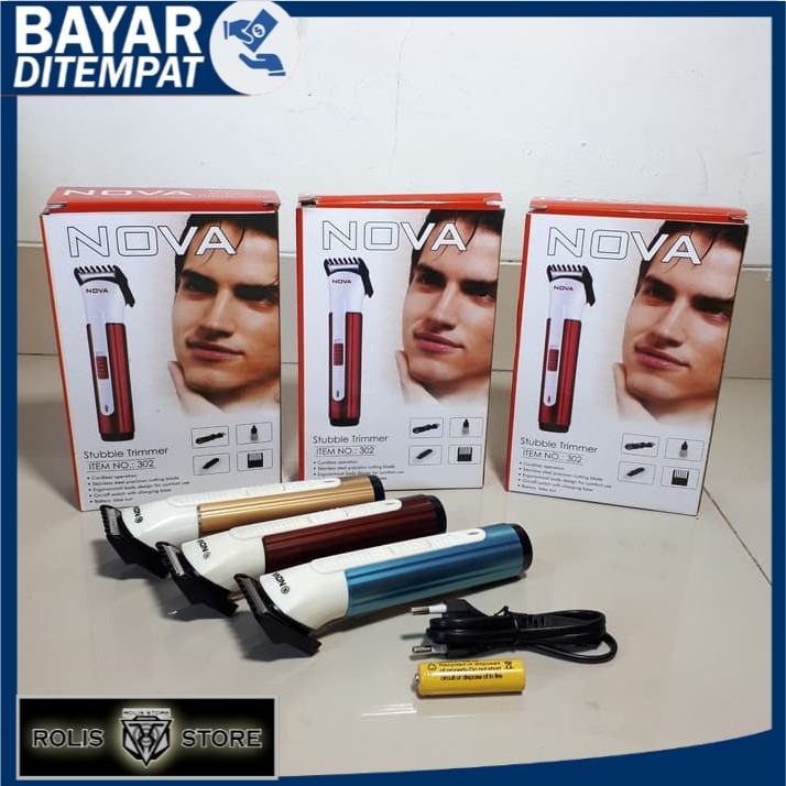 BISA COD MURAH Alat Cukur Rambut/Hair clipper Portable Recharger Nova 302