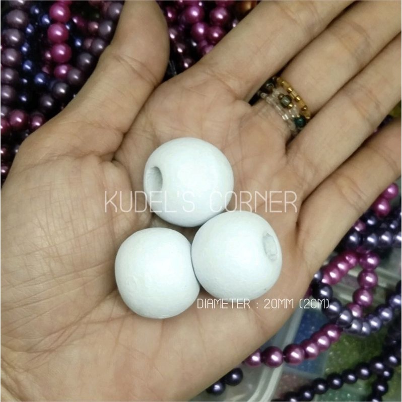 6pcs/lot Manik kayu bulat macaroon 20mm-25mm