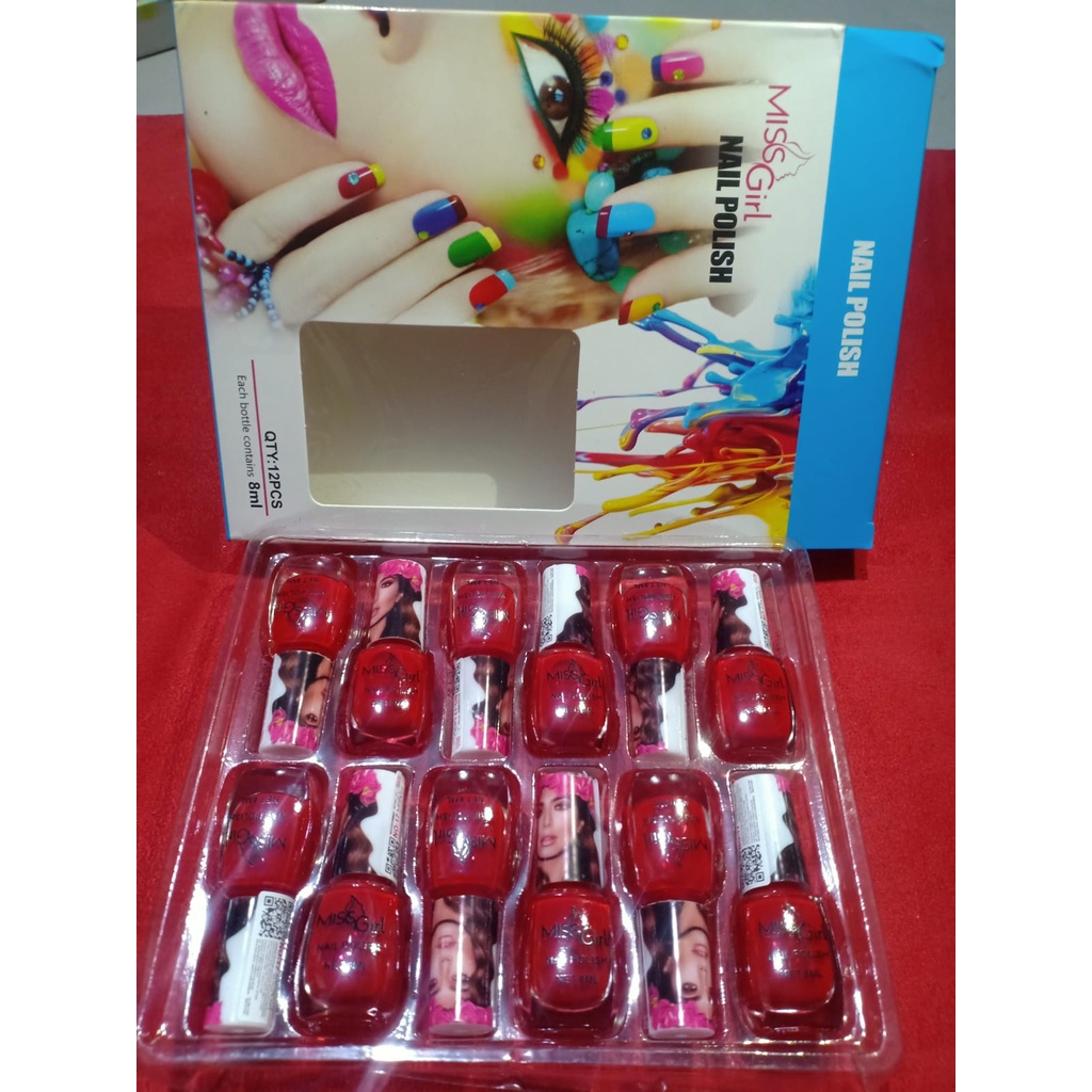 ⭐BAGUS⭐ [BOX] MISS GIRL Nail Polish 8ML | Kutek Cat Kuku