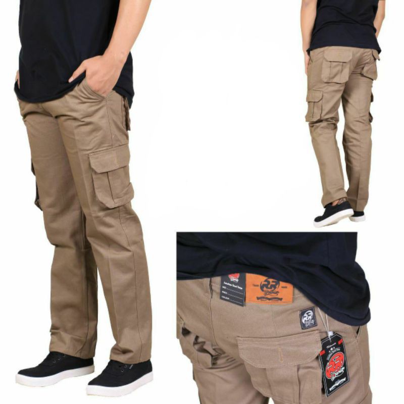 CELANA PANJANG TWILL CARGO KANTONG SAMPING