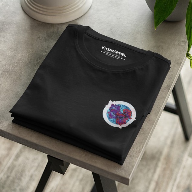 Kaosan Apparel "Betta Red Purple" - Kaos Betta Fish/Kaos Ikan Cupang/Baju Betta Fish