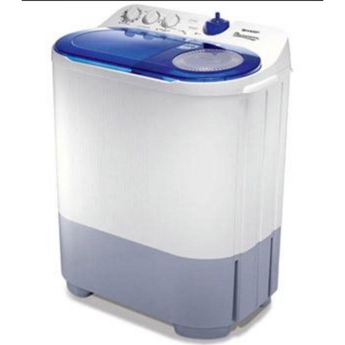 Sharp ES-T77DA Mesin Cuci 2 Tabung 7Kg Dolphinwave  Dengan Tabung Pemeras Kapasitas JUMBO Lebih Besa