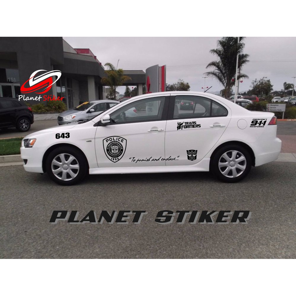 STIKER MOBIL CUTTING STICKER CIVIC ACCORD VIOS STARLET MOTIF POLICE TRANSFORMER SEPASANG Shopee Indonesia