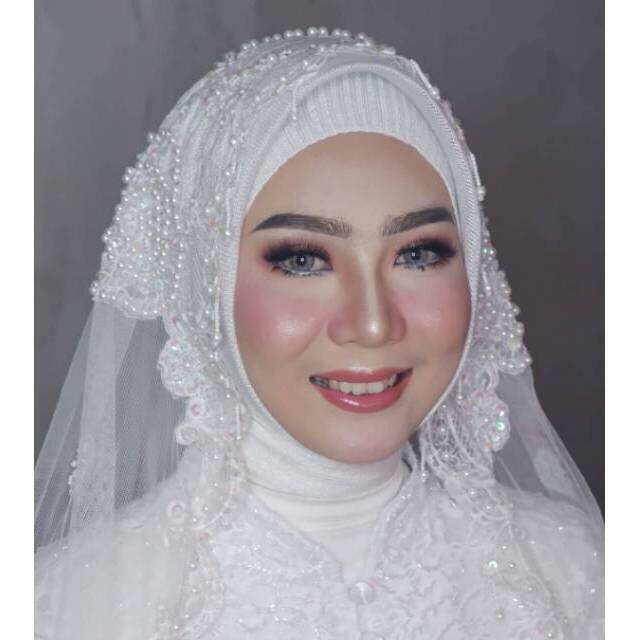 Slayer Pengantin Hanania / Kerudung Bordir Mutiara / Selendang Ibu Besan