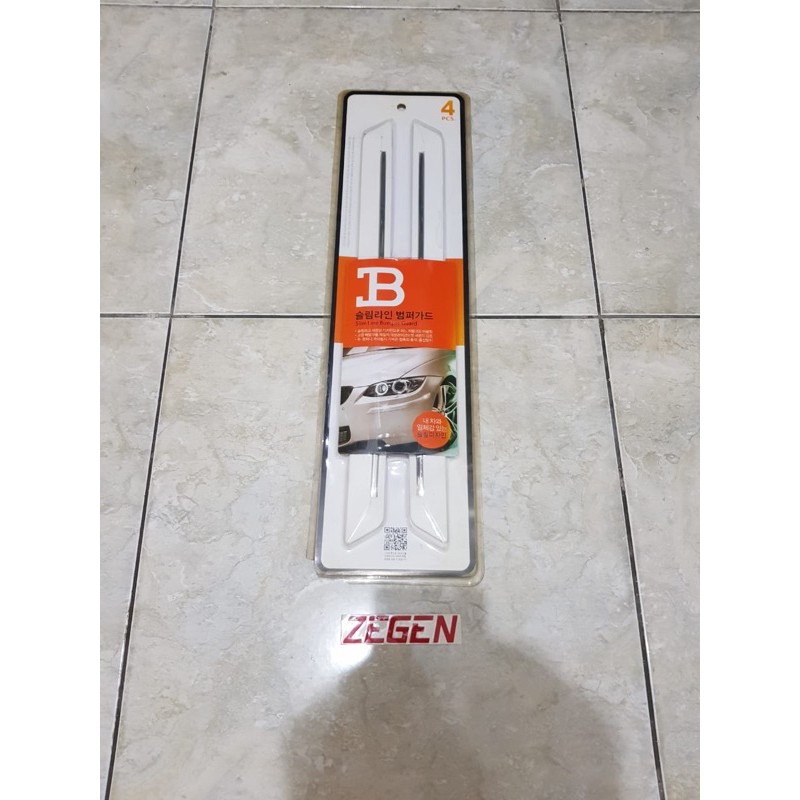 Slim line bumper guard pelindung bumper mobil anti beret - putih