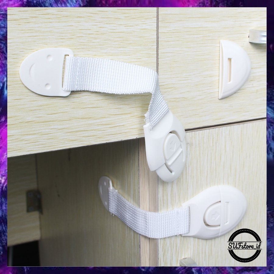 [HARGA PROMO] [PALING MURAH] Kunci Kulkas Pengaman Anak Pengaman Laci Lemari Pengunci Pintu Kulkas d