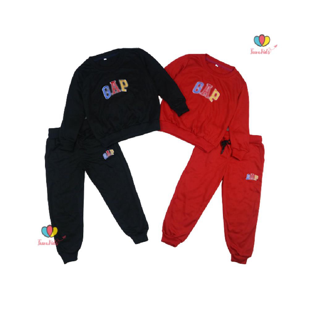 Setelan Atta Anak 6-7 Th Sweater Jogger Celana Baju Lengan Panjang - Navy SUPREME