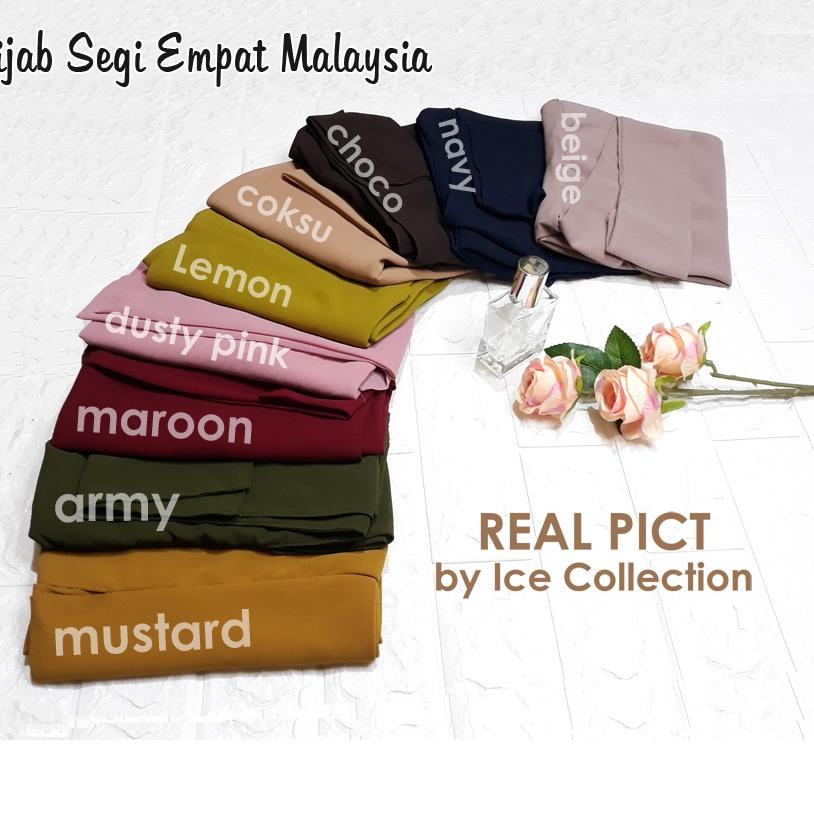 ♪ Terbaru Segi Empat Instan Malaysia Melayu Malay Ikat Tali Ceruty BabyDoll Premium Segiempat Segi T
