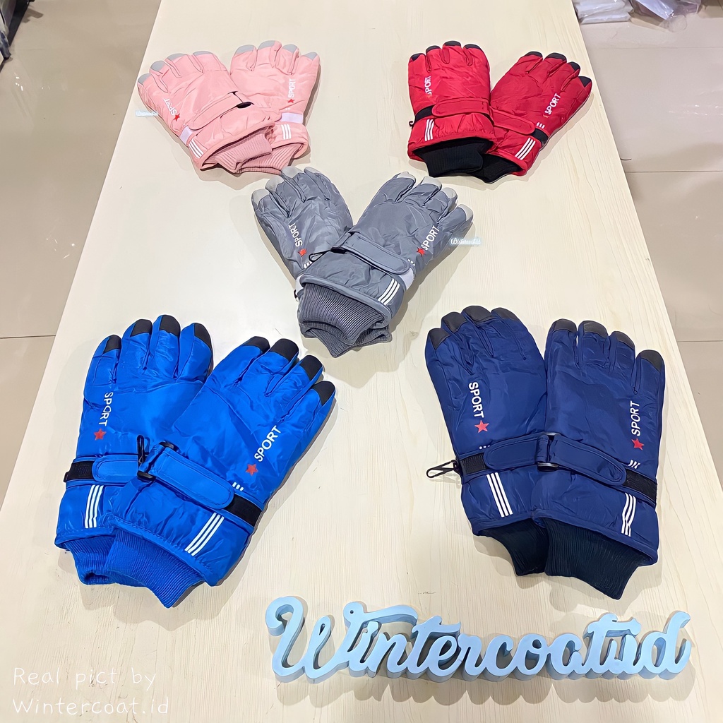 Kids winter gloves ski sarung tangan waterproof anak salju snow musim dingin spiderman