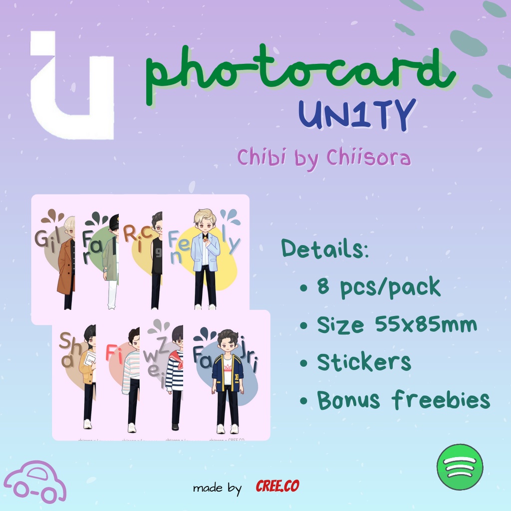 UN1TY Chibi Photocard by Chiisora set.