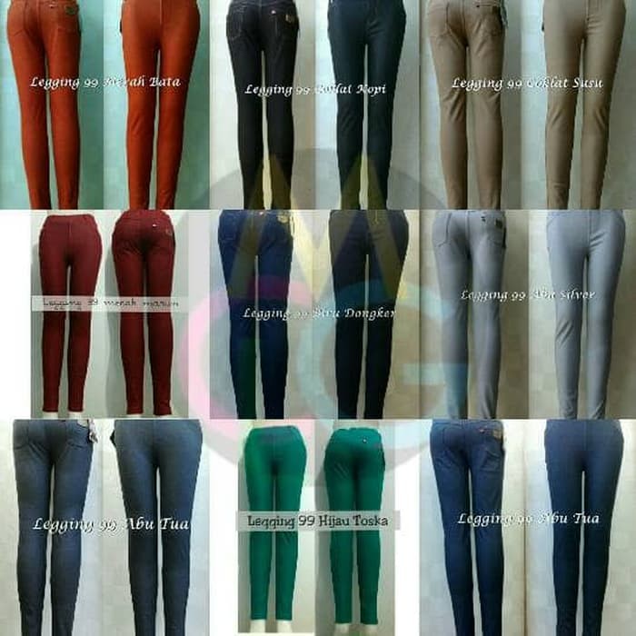 Terbaru Legging 99 Bahan Jeans Denim (Putih) Size 2Xl-5Xl Sale