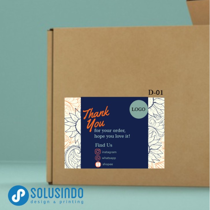 

100 Pcs Sticker label dengan tulisan "Thank You" untuk usaha online Shop