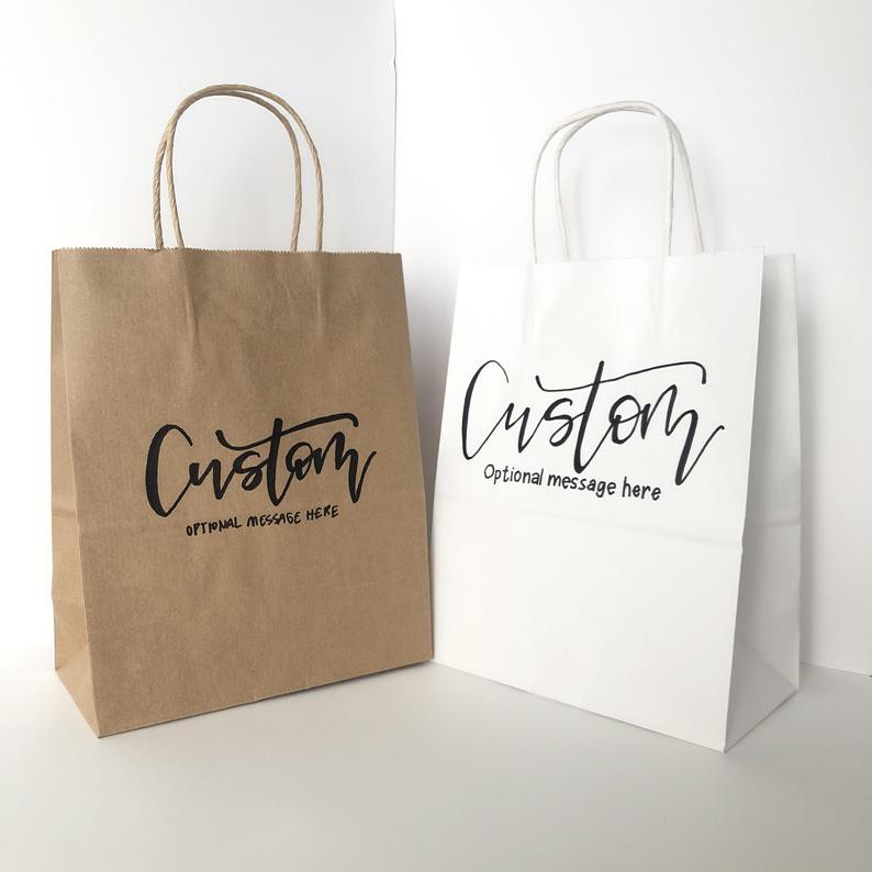 

(+DESAIN) Paper Bag Custom Coklat Murah Packing 29x20x9cm / Paper Bag Souvenir Wedding Packaging A4
