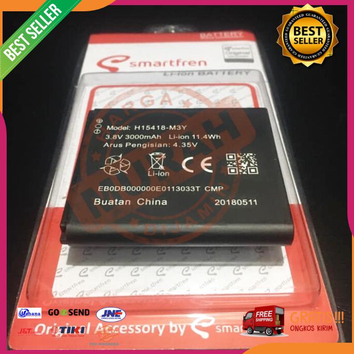 Acc Hp Baterai Modem Smartfren Andromax M3Y M3Z H15418 3000Mah Original