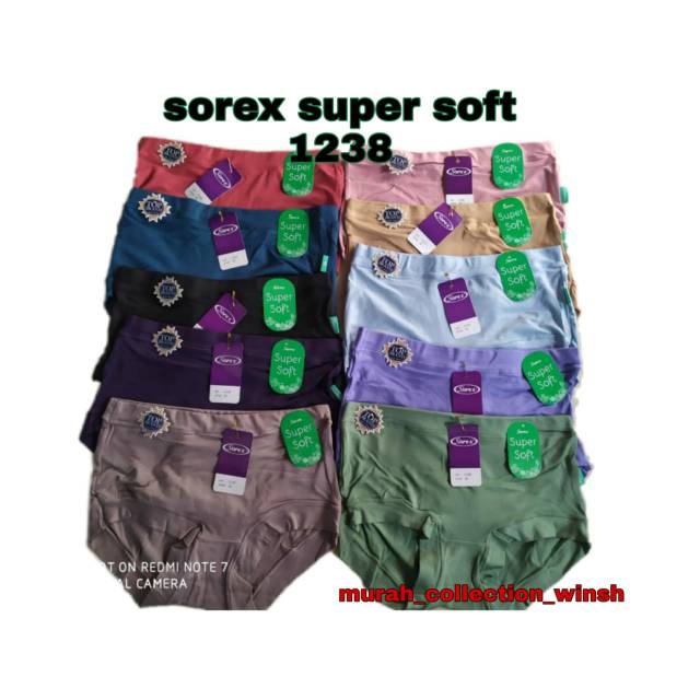 6 pcs Celana dalam sorex super soft 1238// celana dalam sorex