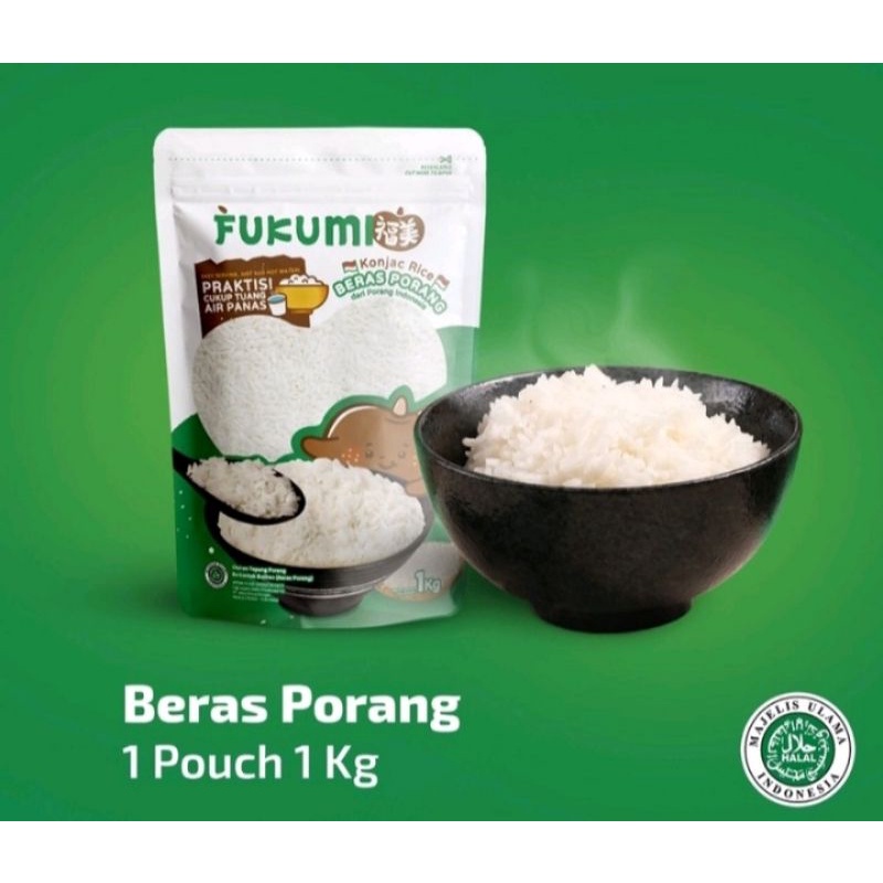 

FUKUMI Beras Porang Pouch 1Kg - Shirataki / Konjac Rice